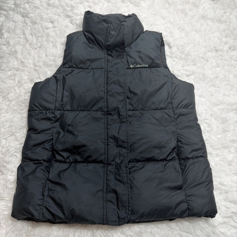COLUMBIA Puffer Vest Mens Medium Quilted Thick Quilt Full Zip Non Down Winter